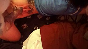 Petite slut gags on Canadian monster cock deepthroat