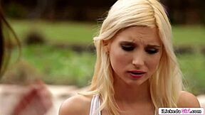 Latina Lesbian Fingers And Licks Petite Shaved Teen's Small Tits Pussy