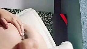 Latina Teases Her Huge Dildo in Lingerie Play