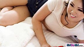 i facesit and scissor my petite asian roommate hard