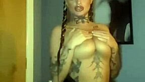 Slutty Goth Fingers Big Tits Ass Until Explosive Cum