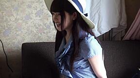 wanna see this cafe girl's beautiful japanese blowjob skills up close?