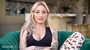 Kathryn Maes' Petite Blonde Pussy Takes Double Dip From Big Black Cocks in Interracial Threesome