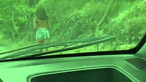 latina slut flashes during sport then fucks stranger outdoors 😈