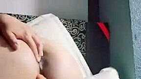 Latina Teases Her Huge Dildo in Lingerie Play