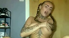 Slutty Goth Fingers Big Tits Ass Until Explosive Cum