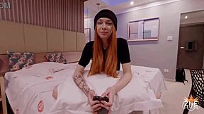 Brazilian Tura's Petite Body Takes Interracial Cowgirl Pounding