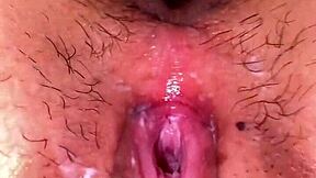 hot wife laps creampie from friend's tight pussy in amateur ffm threesome