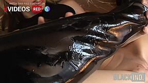 emo goth babe moans loud as bbc slams her then licks boots clean