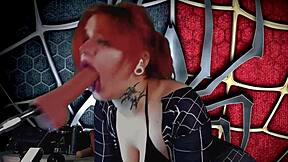 meridjane spider girl now givin passionate bj so hot!!