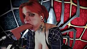 meridjane spider girl now givin passionate bj so hot!!