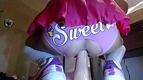 latin tranny teen craves those massive toys 😈🍑