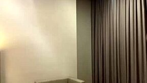 gorgeous stepmom rocks short skirt teases during horny webcam massage session