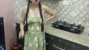 jija catches sali alone in kitchen bends her over for tight pussy pounding 😏