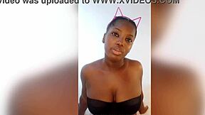 ebony slut's dirty talk naughty cei mouthful has you hooked mastermeat1's lucky first-time score