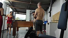 pool table fuck with big ass stepsisters bareback