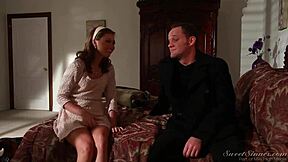 Slender small tits teen Riley Reid, wanna ride missionary with trimmed pussy?