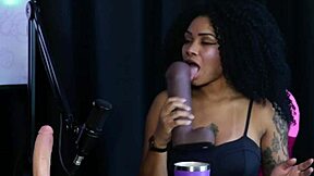 sara ventur in sheer red teases tits blowjob hints at fisting with strapon love