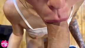fucked her doggystyle cum on ass 😍 blowjob closeup 👅