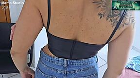 did i hire this hot latina maid without panties just to watch her ride my cock during cleaning