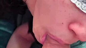 Cute Petite Teen Babe Gives Amateur Facial Cumshot Blowjob