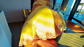 Stepbro's deep blowjob turns into rough creampie in my oiled tight pussy 😩