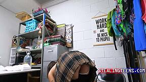 shoplifter gal ritchie fucked rough in garage?