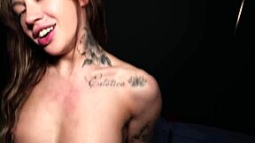 Petite college teen spreads legs for monster cock pounding doggystyle