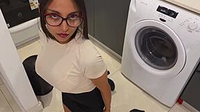 tenant pays rent debt with huge cock... deepthroat blowjob an' doggystyle fuck!