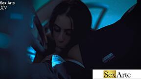 curvy latina housewife bends over motel bed sucking brazilian lover's fat cock before rough pussy fuck