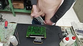 Huge Cumshot Blasts Across Client's Machine in Wild Solo Fix Fail