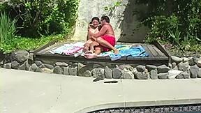 teen sunshine in fishnets takes dp gaping and double facials