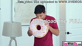 stepbro rails my big boobs on valentine's so hard