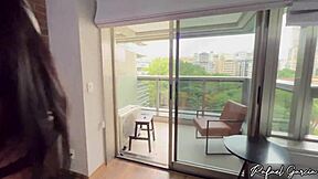 Sexy Neighbor Beckons for Bareback Backyard Pound