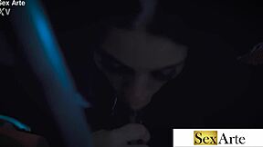 curvy latina housewife bends over motel bed sucking brazilian lover's fat cock before rough pussy fuck