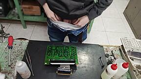 Huge Cumshot Blasts Across Client's Machine in Wild Solo Fix Fail