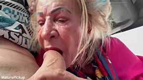 tattooed granny gets picked up then assfucked hard outdoors