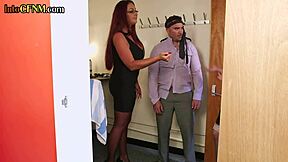 british cfnm maids femdom blow sub dick in uniform heels