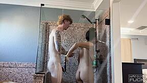 REDHEAD SURFER JOCK POUNDS TIGHT LATINA MILF PUSSY DOGGYSTYLE
