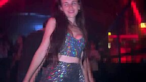 beautiful skinny whore dances panty-free outdoors flashing tits for public doggystyle