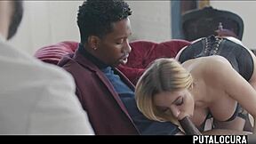 Paola's big tits blonde gets BBC hard fuck in front of cuckold husband on Putalocura