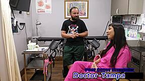 selena sativa moans through dr tampa's humiliating university exam toys