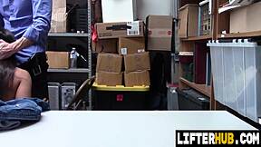 lp officer bends thief lilly hall over desk... punishes with hardcore doggystyle!