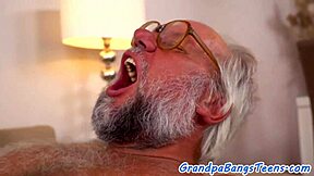 Grandpa, your teen granddaughter sucks and fingers you so good!