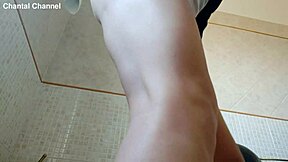 chantal's see-through stockings tease my fetish fantasies