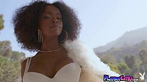 Ebony Teen Naadia Strips Tight Black Body And Big Tits