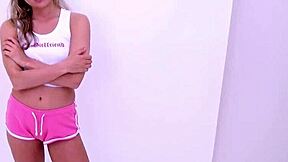 Blonde teen squirts hard during casting fuck interview?