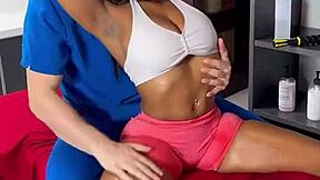 ebony teen lily starfire with huge natural tits fucked post-massage