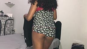 brazilian couple hires curvy maid for bedroom flashing turning into huge ass sex