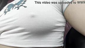 Chubby Dakota Marr masturbates wet pussy publicly in car